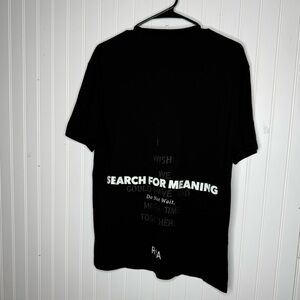 RtA “Search for Meaning” Streetwear Over Size Short Sleeve T Shirt Tee Size XS